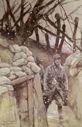 Infanteristen in einem Graben, Notre-Dame de Lorette, 1915